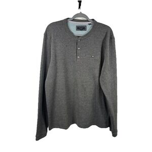 Ted Baker Mojave Gray Henley Size XXL Textured Minimalist Quiet Luxury Texture